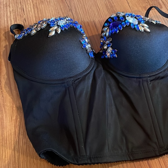 Bebe Jayla Beaded Bustier XS - Picture 2 of 8